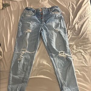 Light Blue Distressed Women's Jeans